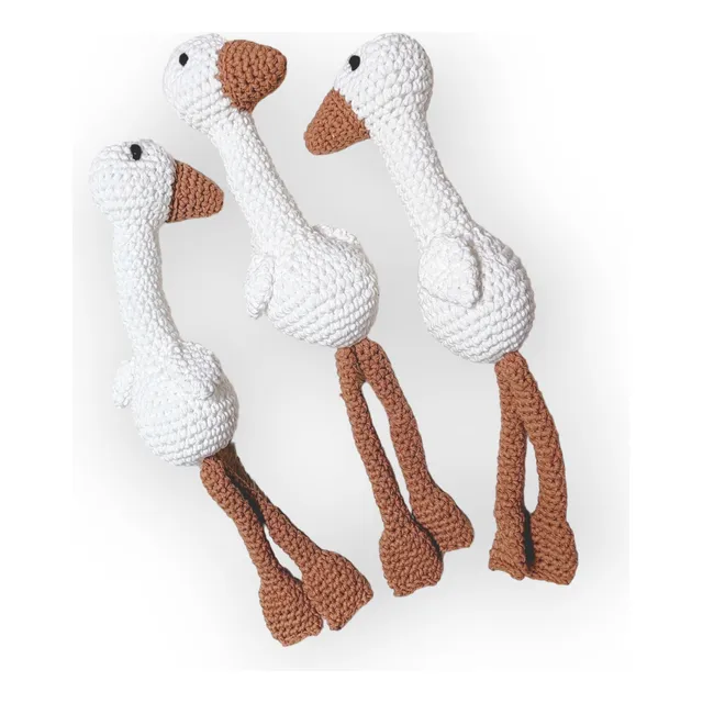 Ganso Tejido A Crochet Muñeco Amigurumi Bebes Estimulación