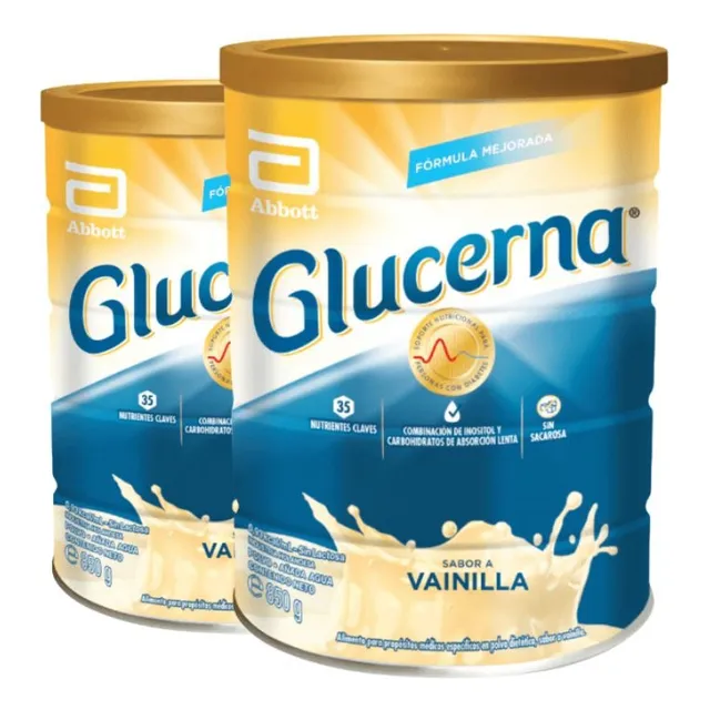 Combo X2 Glucerna Polvo Sabor Vainilla Lata De 850g