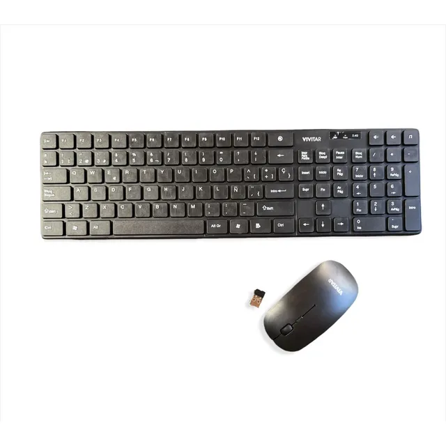 Kit Teclado Y Mouse Inalambrico Negro Vivitar