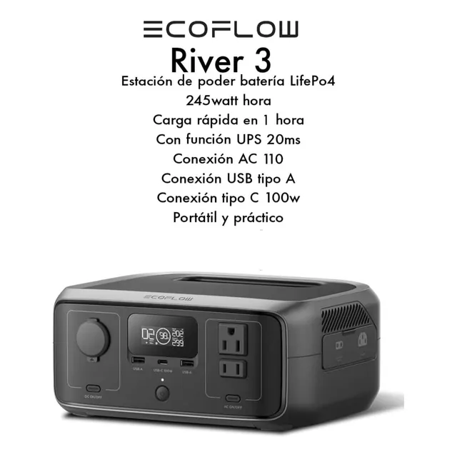 Estacion De Energia Portatil Ecoflow River 2 256wh