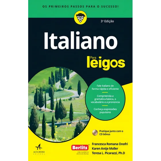 Livro Italiano Para Leigos de Francesca Romana Onofri Edição 3 Capa Mole 2017 Em Português Editora Alta Books