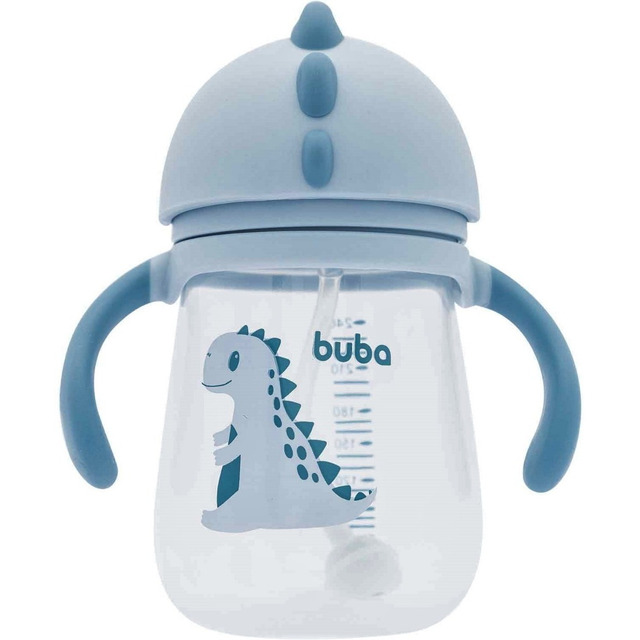 Copo Com Alça Removível 240 Ml Azul Claro 12580 - Buba Dino Copo Com Alça Removível 240 Ml Azul Claro 12580 - Buba Dino