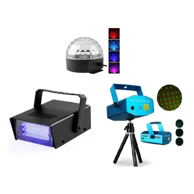 Combo Para Discoteca Laser Flash Efectos Rgb- Super Pack