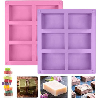 Molde De Silicona Rectangular Para Jabón, Chocolate, 2 Uds. Molde De Silicona Rectangular Para Jabón, Chocolate, 2 Uds.