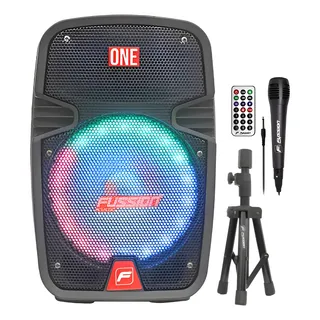 Bafle Recargable Con Bluetooth, Tripié Y Micrófono Negro Negro