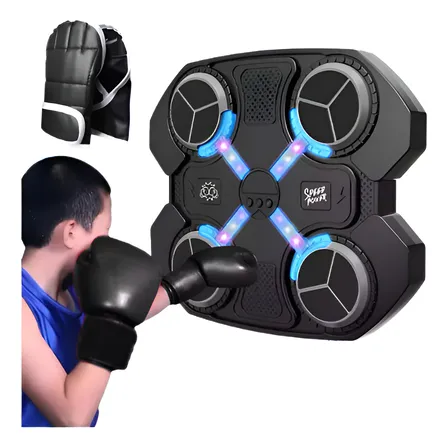 Maquina De Boxeo Musical Bluetooth Niños + Guantes