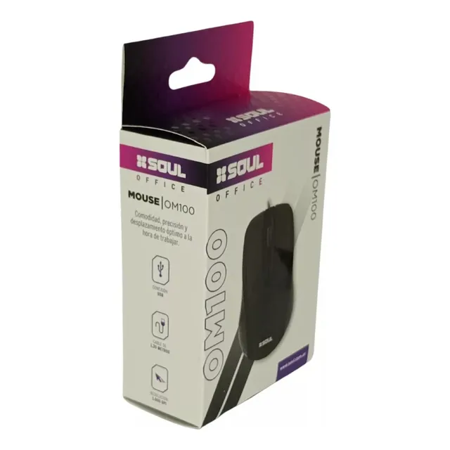 Mouse Para Pc Escritorio Con Cable Usb Soul Office