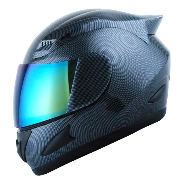 Casco De Moto 1storm Mechanic De Fibra De Carbono Negro