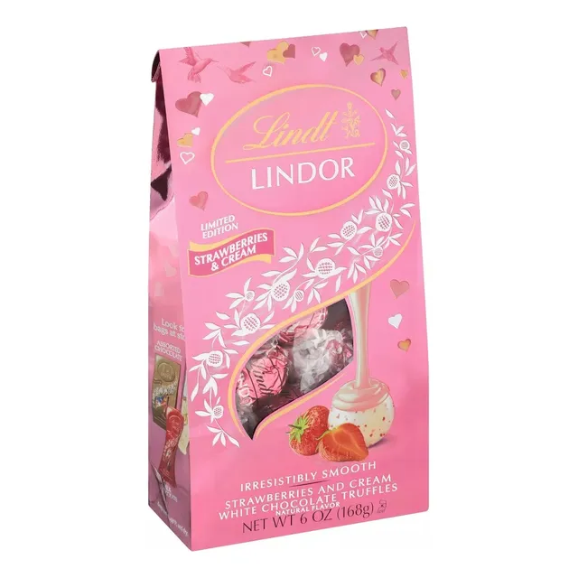 Lindt Lindor Strawberries & Cream White Chocolate Truffles