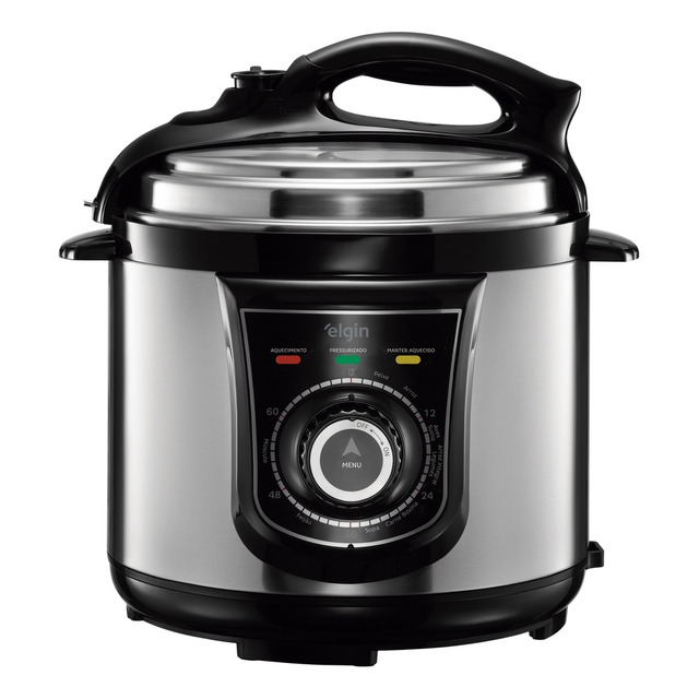 Panela Pressão Elétrica Elgin 42ppr 4 Litros 840w Aço Inox 110v Panela Pressão Elétrica Elgin 42ppr 4 Litros 840w Aço Inox 110v