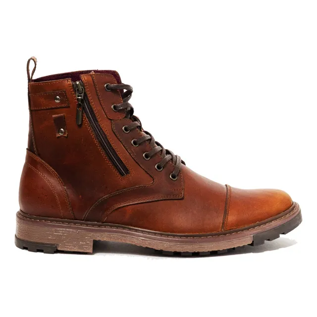 Botas Vicenzo Para Hombre En Cuero Miel - Outletshop 