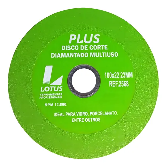 Disco De Corte Aço Diamantado Multiuso 100mm Plus Lotus