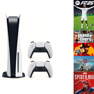 Playstation 5 Ps5 Midia Fisica + Dois Controles + Um Jogo Fc25 Fifa 25/gta 5/ Red Dead Redemption 2/ Spider Man/god Of War Playstation 5 Ps5 Midia Fisica + Dois Controles + Um Jogo Fc25 Fifa 25/gta 5/ Red Dead Redemption 2/ Spider Man/god Of War