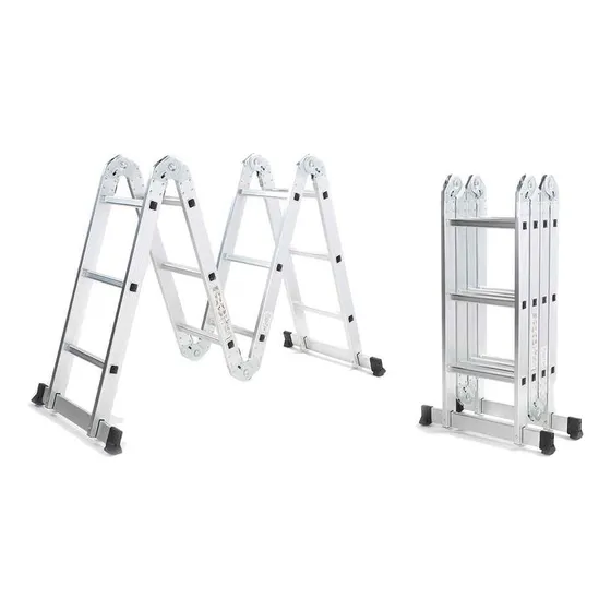 Escalera Multifuncion 12 Escalones Aluminio 3.80 Mts 