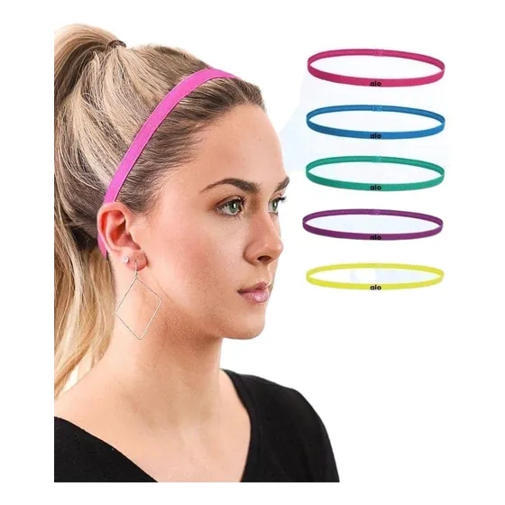 Elastico Deportivo Para Cabello Alo, X 6unidades Multicolor