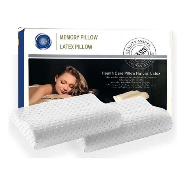 Pack X2 Almohada Ortopédica Cervical Memory Pillow Color Blanco