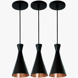 Conjunto 3 Pendentes Cone De Aluminio Canada Area Gourmet Conjunto 3 Pendentes Cone De Aluminio Canada Area Gourmet