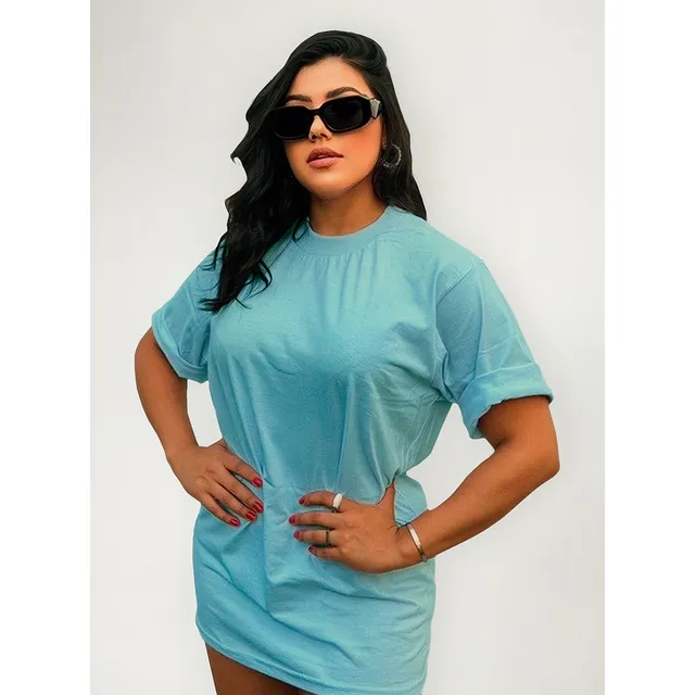 Camisa Blusão Academia Oversized Feminina Gola Alta Algodão