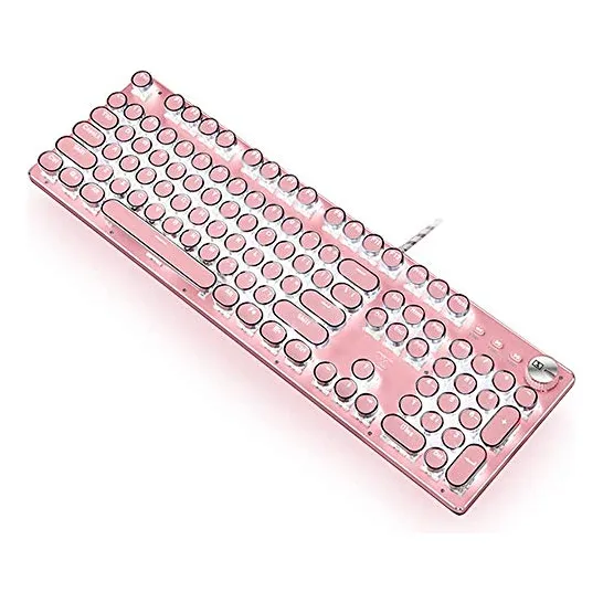 Teclado Gaming Cc Mall, Retro Punk, Switches Azules,