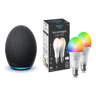 Alexa Echo Dot 5 + Foco Inteligente Rgb Certificado (2 Pack) Alexa Echo Dot 5 + Foco Inteligente Rgb Certificado (2 Pack)