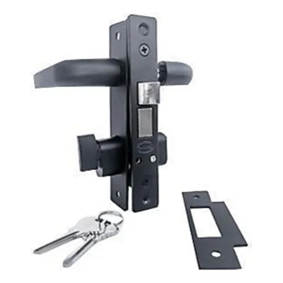 Chapa Cerradura Con Manija Llave-mariposa 685 Dawh Jackson Color Negro