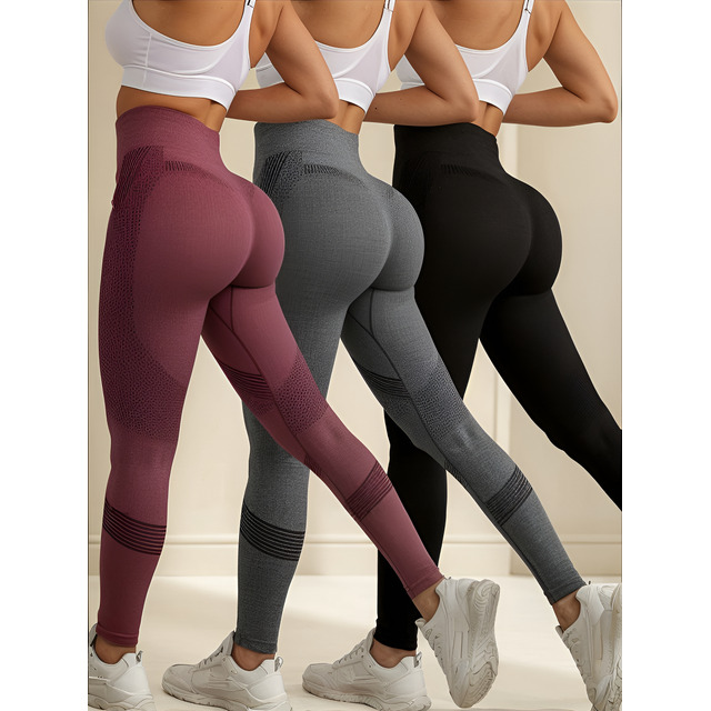 Kit 3 Calças Legging Empina Levanta Bumbum Fitness Academia Kit 3 Calças Legging Empina Levanta Bumbum Fitness Academia