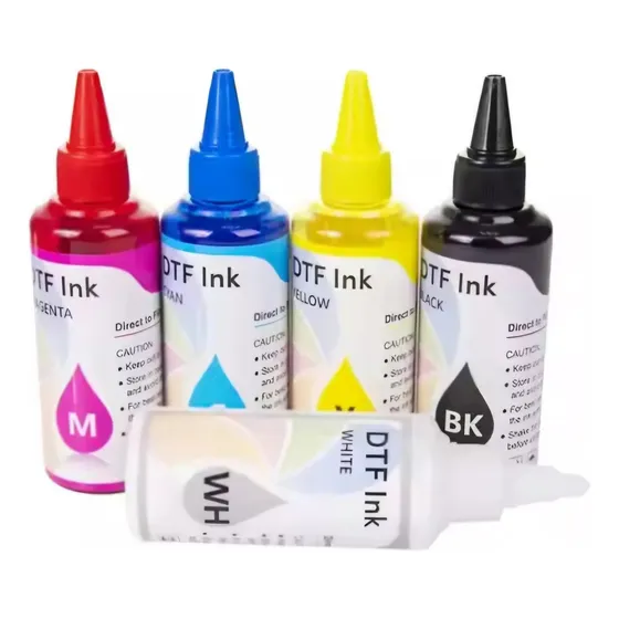 Kit 5 Tintas Dtf 100ml Dtf Ink Bk Y C M Wh Nuevas Selladas