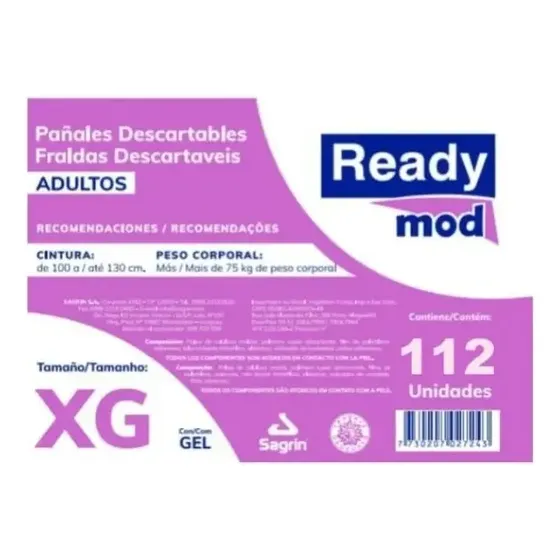 Pañales para adultos Ready Mod Extra grande x 112 u | Cuotas sin interés