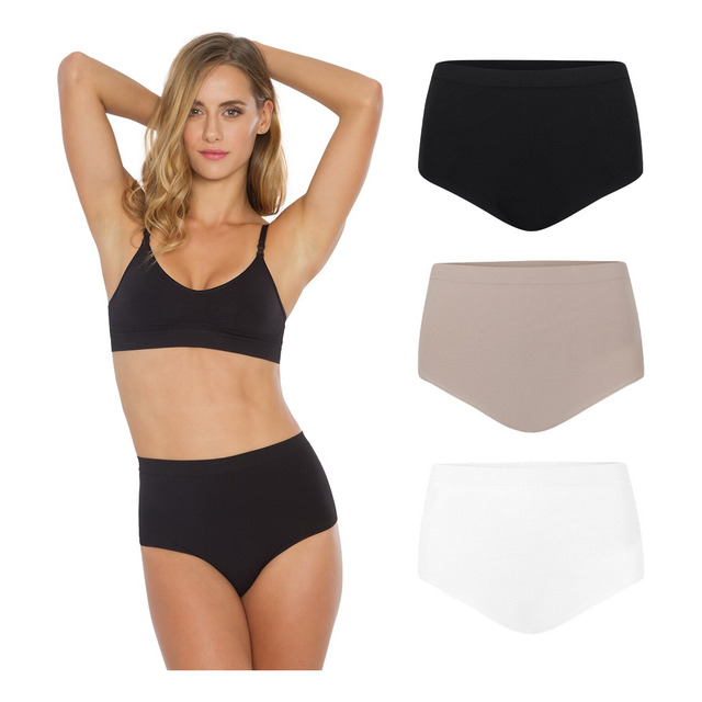 Kit 3 Calcinhas Super Conforto Plié Alta Feminina Adulto Kit 3 Calcinhas Super Conforto Plié Alta Feminina Adulto
