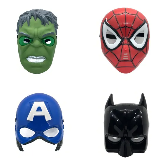 Mascara Con Luz Led Super Heroes Avengers Unico Para Niños!! Color Spider Man