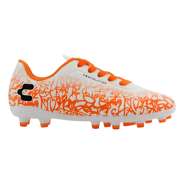 Tenis Futbol Niño Charly Kids 1098564 Bco Naranja 18 A 21.5