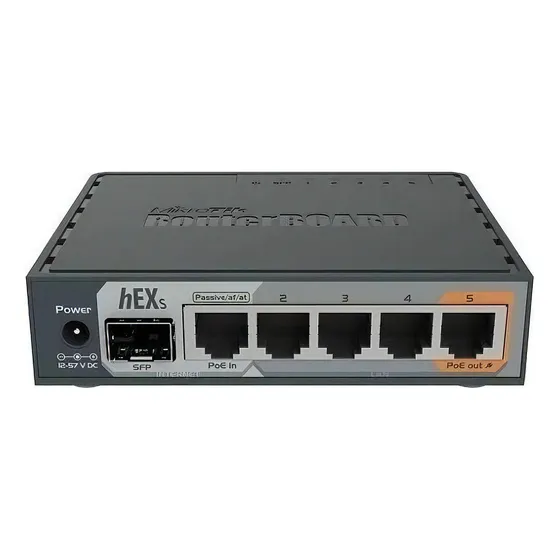 Mikrotik- Routerboard Rb 760igs Hex S 880 MHz 256 MB con voltaje de nota 110 V/220 V (bivoltio)