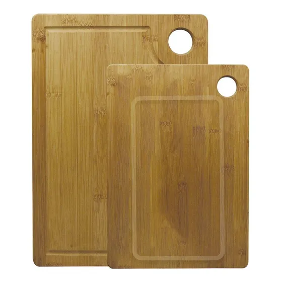 2 Tablas De Madera Bambu P/ Asado Picar Con Pasa Dedo