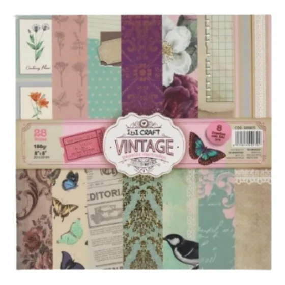 Ibi Craft- Vintage - Papeles 6x8 In 24 H -scrapbooking