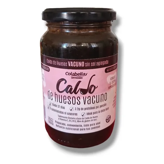Caldo De Huesos Vacuno Concentrado Vit C, B12 D3 Colabella