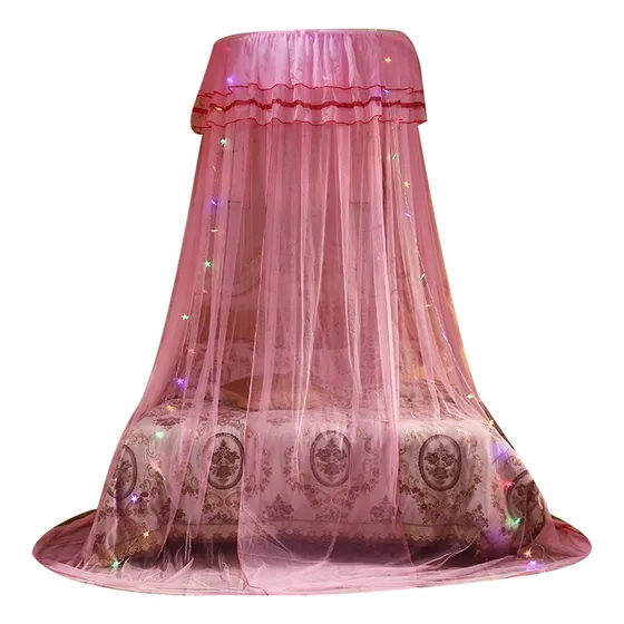Mosquitera Para Cama Pabellón Dosel Tela Tul Matrimonial Rosa