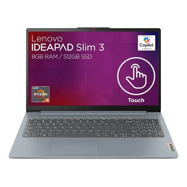 Lenovo Laptop Ideapad Slim Amd 3 Ryzen 5 512 Gb + 8 Gb 15.6