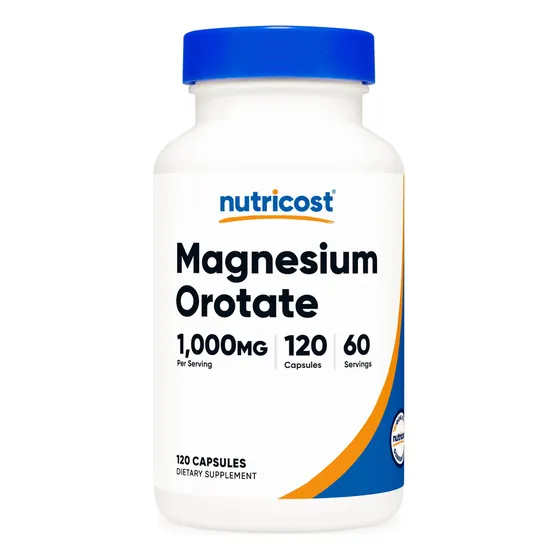 Suplemento Nutricost De Orotato De Magnesio 1000 Mg 120 Cáps