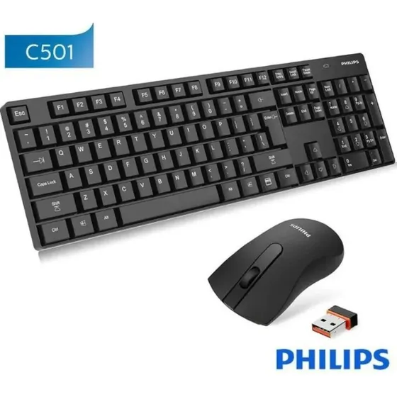 Combo Teclado Y Mouse Inalambrico Philips 2.4ghz Español