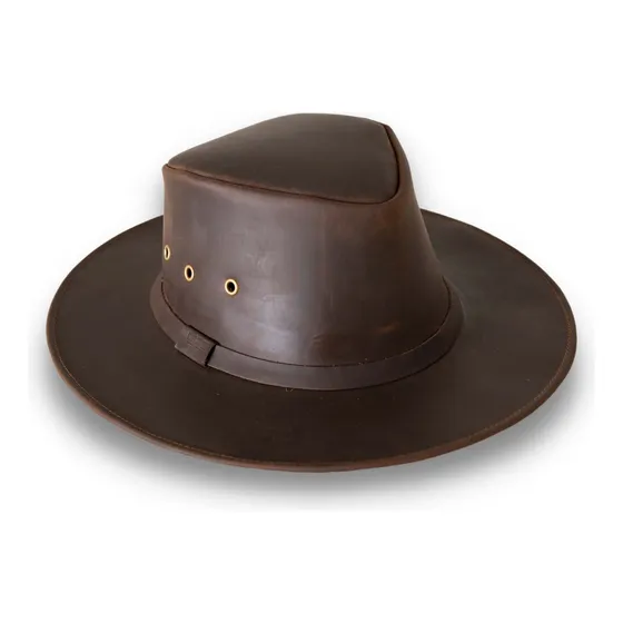 Sombrero De Cuero Café Anzestral