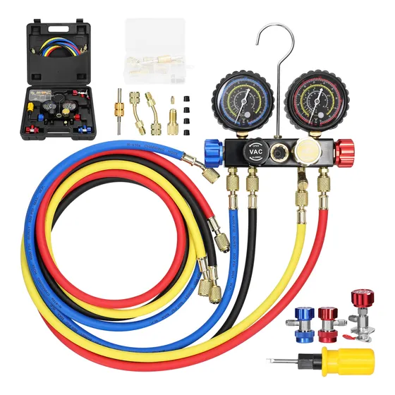 Manguera De Refrigerante R22/r134a/r410a De 5 Pies Con Manóm