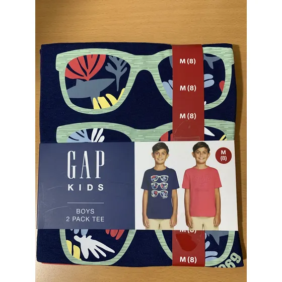 Franelas Gap Kids Talla M (8) 2 Pack