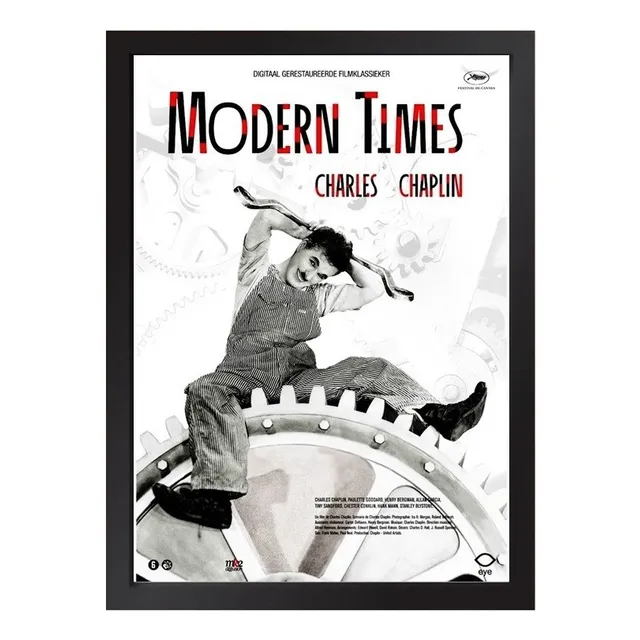 Quadro Do Filme Charlie Chaplin Tempos Modernos A3