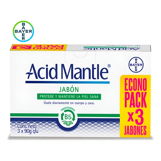 Barra Limpiadora Acid Mantle Tripack 90grs C/u Original