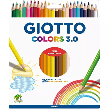 Lapices Escolares De Color Giotto Colors 3.0 X 24 Colores