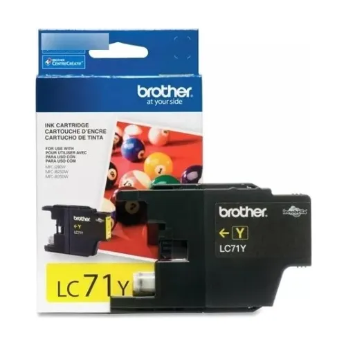 Tinta Brother Lc71y Amarillo 300 Páginas 