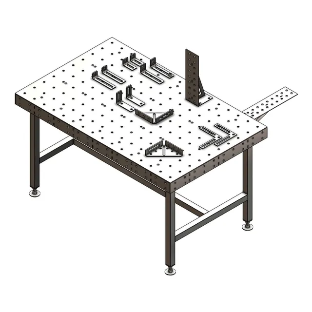 Projeto Mesa De Soldagem 1,0mx1,6m #6,35 (solidworks 2023)