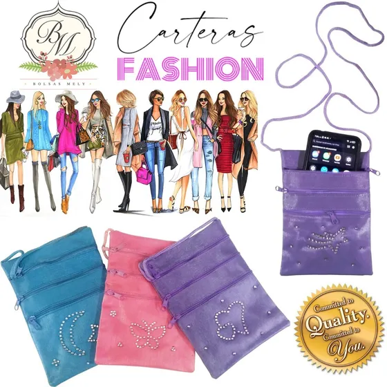 Cartera Fashions De Dama Para Teléfono Celular 7 Pulgadas
