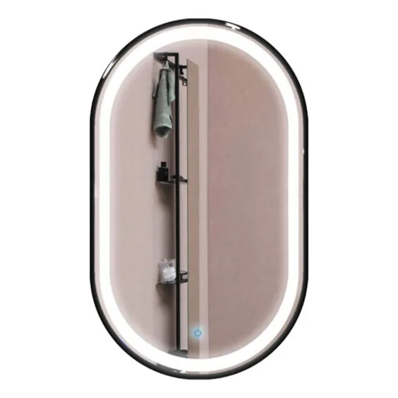 Espejode Baño Con Luz Led Ovalado Circular 60*100cm Marco Ne