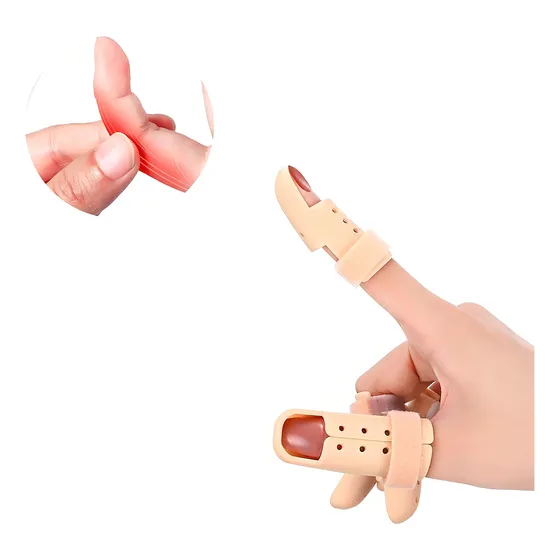 Férula Dedo Stack (1 Pza): Sujeción Firme Con Velcro, Alivio Color Beige Talla XXL